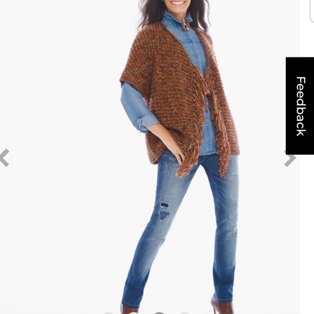 Chico's Katarina Hardware Fringe Cardigan - Picture 3 of 10